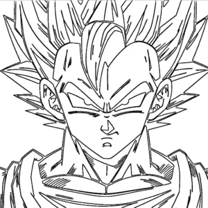 coloriage Vegeta pour enfants a imprimer gratuit
