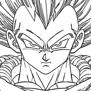 coloriage Vegeta gratuit à imprimer
