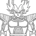coloriage Vegeta pour bebe a imprimer