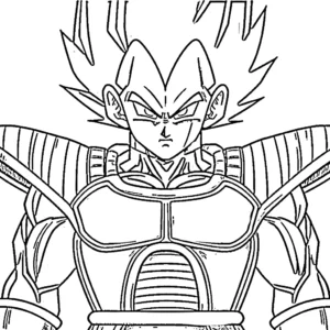 coloriage Vegeta pour bebe a imprimer