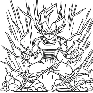 coloriage Vegeta à imprimer gratuitement