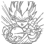coloriage Vegeta a dessiner et imprimer
