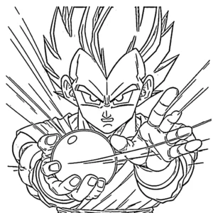 coloriage Vegeta a dessiner et imprimer
