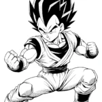coloriage Vegeta gratuit a imprimer