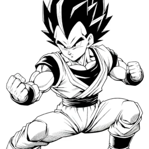 coloriage Vegeta gratuit a imprimer
