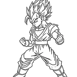 coloriage Vegeta à imprimer gratuit