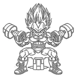 coloriage Vegeta pour enfant gratuit