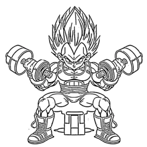 coloriage Vegeta pour enfant gratuit