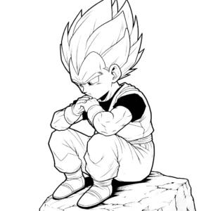 coloriage Vegeta de pour enfants