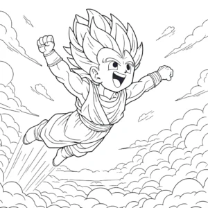 coloriage Vegeta a imprimer