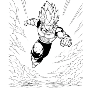 coloriage Vegeta gratuit en ligne