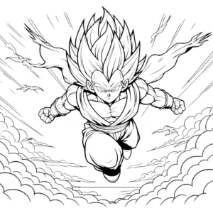 télécharger coloriage Vegeta gratuit