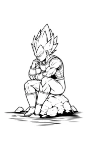 coloriage Vegeta gratuit à imprimer