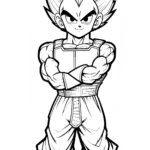 coloriage Vegeta pour enfant a imprimer gratuit