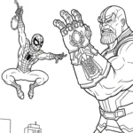 coloriage Thanos gratuit a imprimer