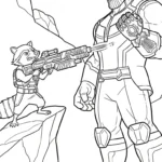 imprimer coloriage Thanos pour enfant