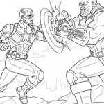 coloriage Thanos educatif pour enfant
