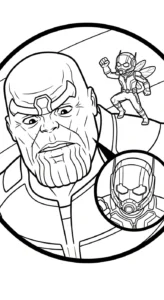 coloriage Thanos gratuit en ligne