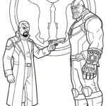 coloriage Thanos gratuit en ligne