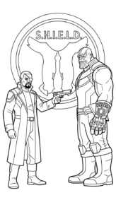 coloriage Thanos gratuit en ligne