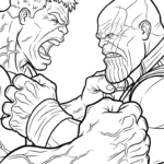 coloriage Thanos a dessiner et imprimer