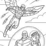 coloriage Thanos à imprimer pour enfant de 8 ans