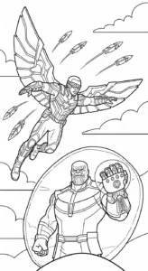 coloriage Thanos à imprimer pour enfant de 8 ans