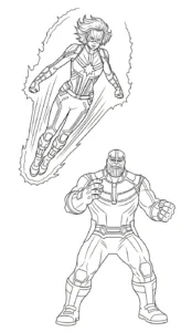 coloriage Thanos educatif pour enfant