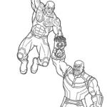 coloriage Thanos pour enfants à imprimer