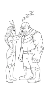 coloriage Thanos a imprimer gratuit