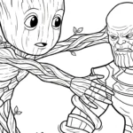 coloriage Thanos pour enfants a imprimer gratuit