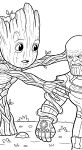 coloriage Thanos pour enfants a imprimer gratuit