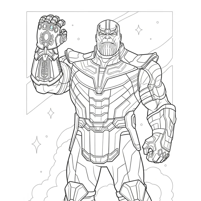 Tranh tô màu Thanos