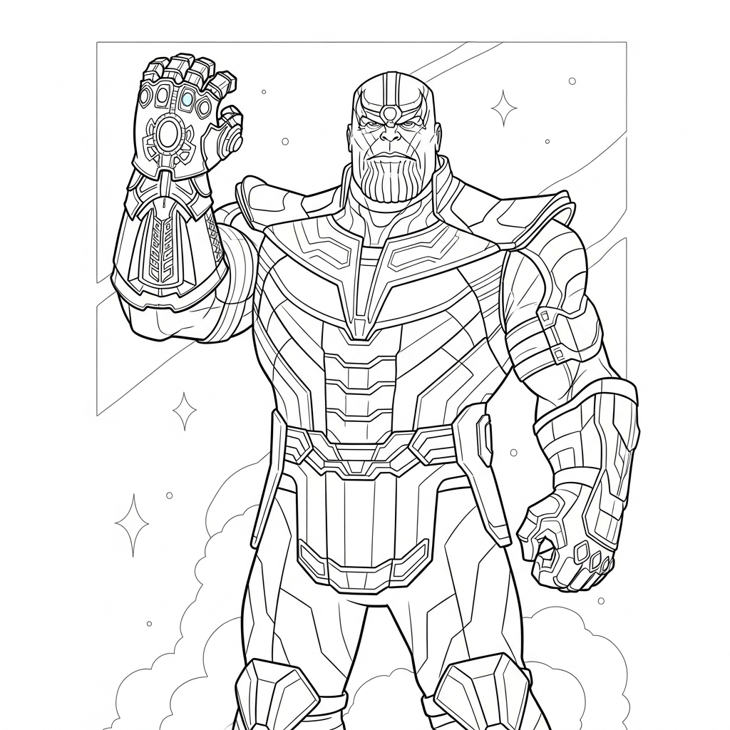 Tranh tô màu Thanos