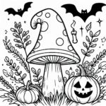 coloriage champignon pour enfants a imprimer