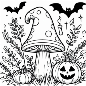 coloriage champignon pour enfants a imprimer