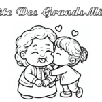 coloriage fete des grand meres et decoupage a imprimer gratuit