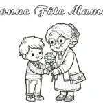 coloriage fete des grand meres pour enfant a imprimer gratuit