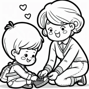coloriage fete des grand meres et decoupage a imprimer gratuit