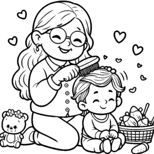 coloriage fete des grand meres a imprimer gratuit
