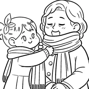coloriage fete des grand meres à imprimer gratuit