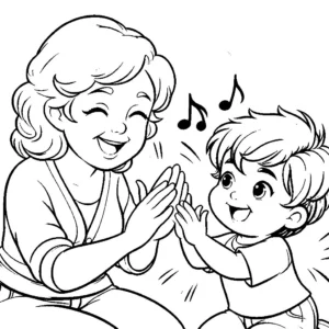 coloriage fete des grand meres pour enfant gratuit