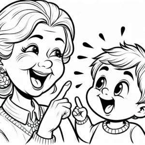 coloriage fete des grand meres pour enfant de 4 ans