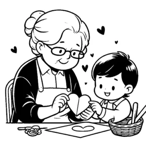 coloriage fete des grand meres pour enfant gratuit