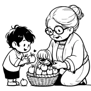 coloriage fete des grand meres a imprimer pour enfant de 4 ans