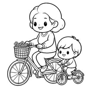 coloriage fete des grand meres pour enfant de 6 ans