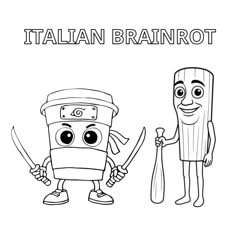Tranh tô màu Italian Brainrot