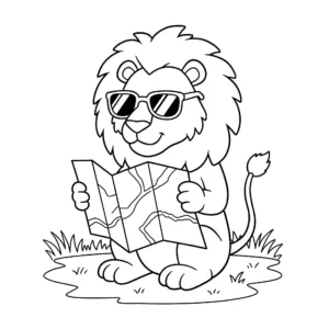 coloriage Afrique à imprimer pour enfant de 4 ans