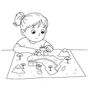 coloriage Afrique pour enfants a imprimer gratuit