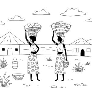 coloriage Afrique pour enfant de 10 ans